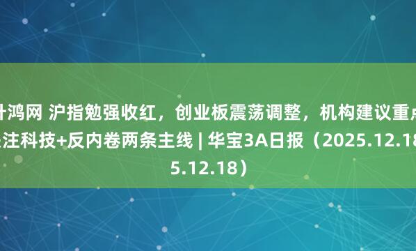升鸿网 沪指勉强收红,创业板震荡调整,机构建议重点关注科技+反内卷两条主线 | 华宝3A日报(2025.12.18)