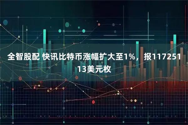全智股配 快讯比特币涨幅扩大至1%，报11725113美元枚